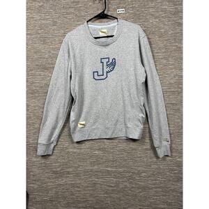 Tracksmith Sweatshirt Mens Medium Gray J Logo Crewneck Pullover Running Athletic